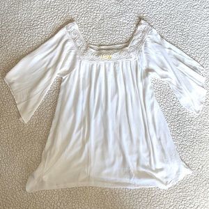 Angelic white beach dress with slip underneath